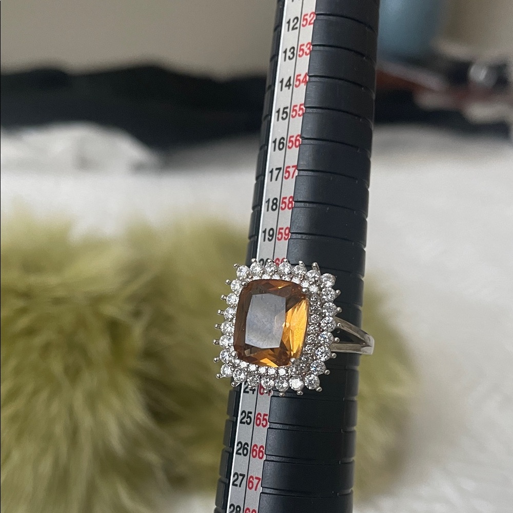 Sterling Silver large cocktail Women's Ring - Picture 6 of 17